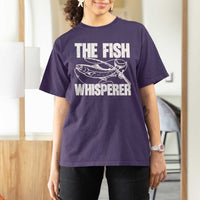 Funny Fishing T Shirt For Women The Fish Whisperer Lake Life Gift For Fishermen Dads - Wonder Print Shop