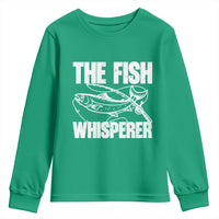 Funny Fishing Youth Sweatshirt The Fish Whisperer Lake Life Gift For Fishermen Dads - Wonder Print Shop