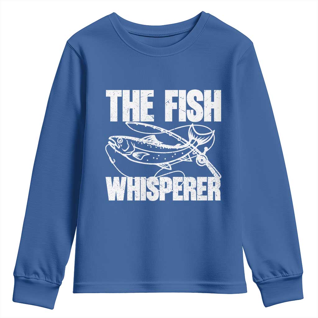 Funny Fishing Youth Sweatshirt The Fish Whisperer Lake Life Gift For Fishermen Dads - Wonder Print Shop