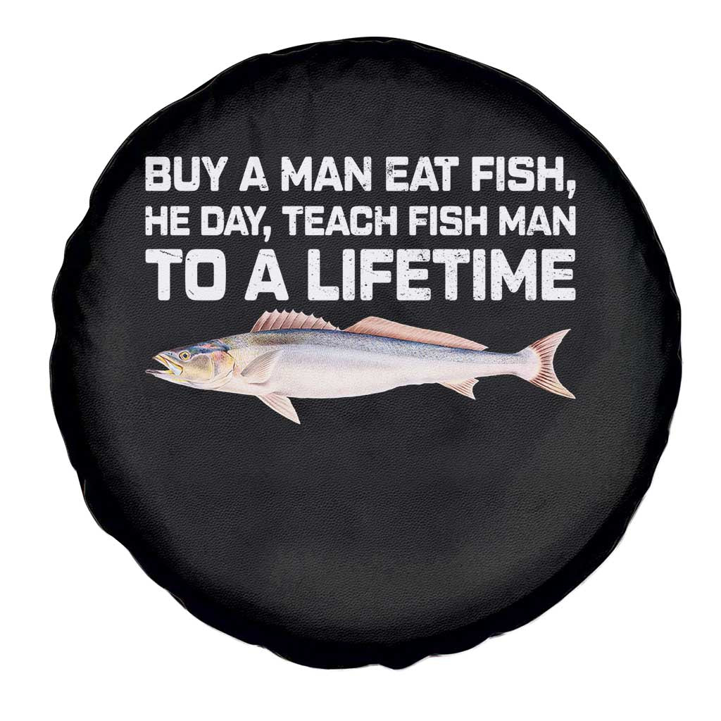 Funny Fishing Meme Spare Tire Cover Buy A Man Eat Fish Inappropriate - Wonder Print Shop