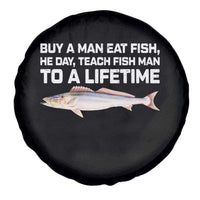 Funny Fishing Meme Spare Tire Cover Buy A Man Eat Fish Inappropriate - Wonder Print Shop