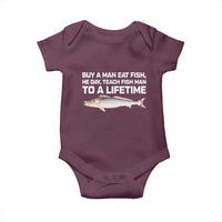 Funny Fishing Meme Baby Onesie Buy A Man Eat Fish Inappropriate - Wonder Print Shop