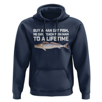 Funny Fishing Meme Hoodie Buy A Man Eat Fish Inappropriate - Wonder Print Shop