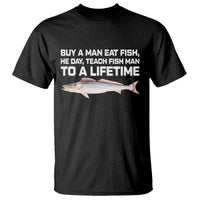 Funny Fishing Meme T Shirt Buy A Man Eat Fish Inappropriate - Wonder Print Shop