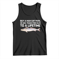 Funny Fishing Meme Tank Top Buy A Man Eat Fish Inappropriate - Wonder Print Shop