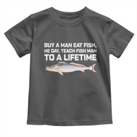 Funny Fishing Meme Toddler T Shirt Buy A Man Eat Fish Inappropriate - Wonder Print Shop