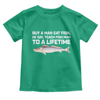 Funny Fishing Meme Toddler T Shirt Buy A Man Eat Fish Inappropriate - Wonder Print Shop