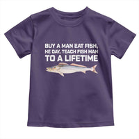 Funny Fishing Meme Toddler T Shirt Buy A Man Eat Fish Inappropriate - Wonder Print Shop