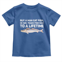 Funny Fishing Meme Toddler T Shirt Buy A Man Eat Fish Inappropriate - Wonder Print Shop