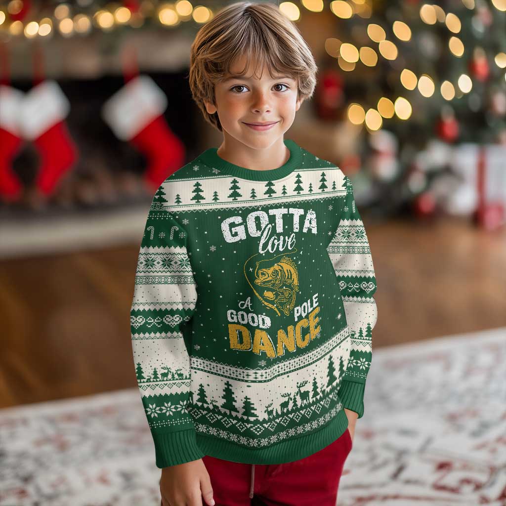 Gotta Love A Good Pole Dance Fishing Ugly Christmas Sweater Funny Fisherman Grandpa Dad Uncle Boyfriend - Wonder Print Shop