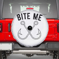 Cool Catchy Angler Spare Tire Cover Retro Bite Me Bass Fishing Fishermen