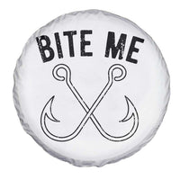 Cool Catchy Angler Spare Tire Cover Retro Bite Me Bass Fishing Fishermen