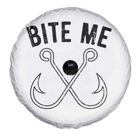 Cool Catchy Angler Spare Tire Cover Retro Bite Me Bass Fishing Fishermen