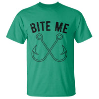 Cool Catchy Angler T Shirt Retro Bite Me Bass Fishing Fishermen