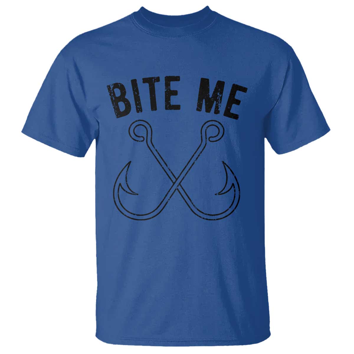 Cool Catchy Angler T Shirt Retro Bite Me Bass Fishing Fishermen