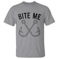 Cool Catchy Angler T Shirt Retro Bite Me Bass Fishing Fishermen