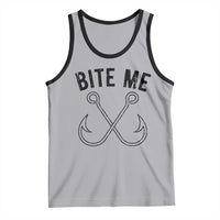 Cool Catchy Angler Tank Top Retro Bite Me Bass Fishing Fishermen
