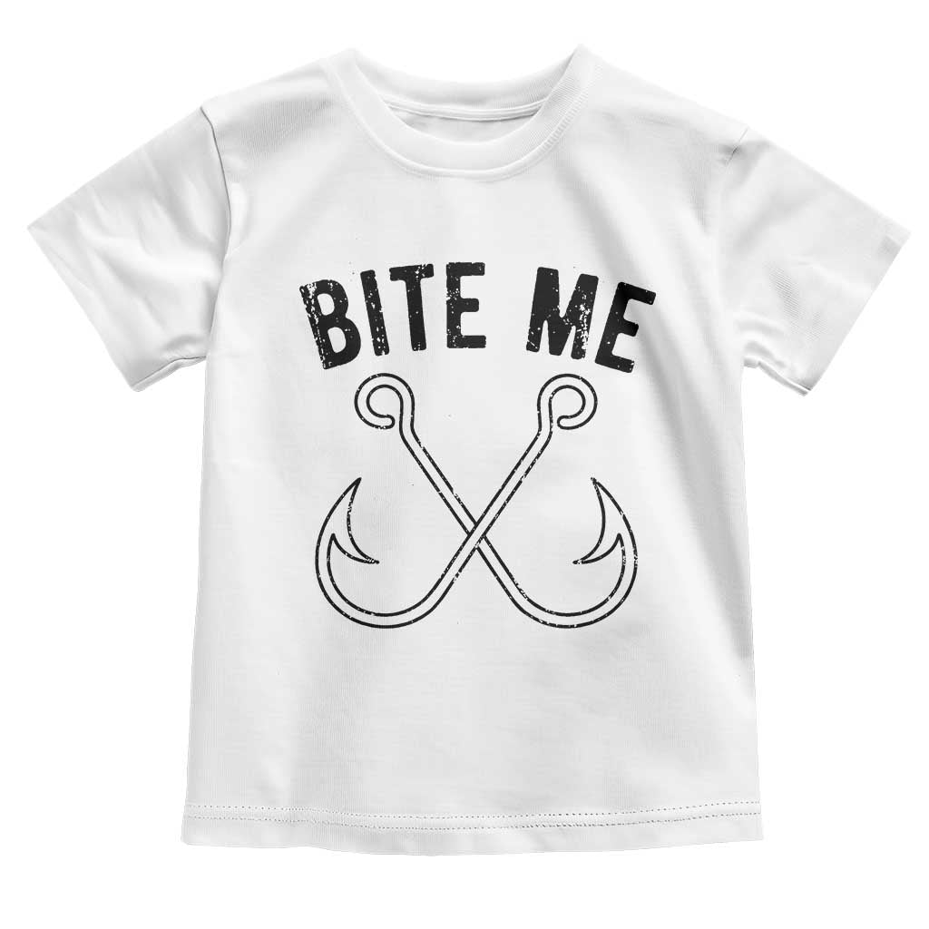 Cool Catchy Angler Toddler T Shirt Retro Bite Me Bass Fishing Fishermen