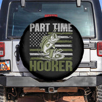 Part Time Hooker Spare Tire Cover Funny Fishing Patriotic US Flag Fisherman