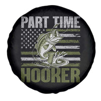 Part Time Hooker Spare Tire Cover Funny Fishing Patriotic US Flag Fisherman