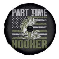 Part Time Hooker Spare Tire Cover Funny Fishing Patriotic US Flag Fisherman