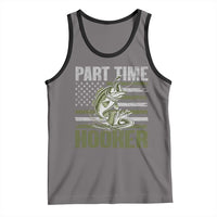 Part Time Hooker Tank Top Funny Fishing Patriotic US Flag Fisherman