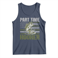 Part Time Hooker Tank Top Funny Fishing Patriotic US Flag Fisherman