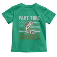 Part Time Hooker Toddler T Shirt Funny Fishing Patriotic US Flag Fisherman