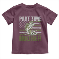 Part Time Hooker Toddler T Shirt Funny Fishing Patriotic US Flag Fisherman