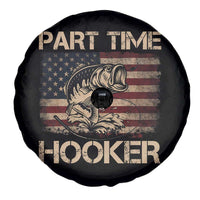 Part Time Hooker Spare Tire Cover Funny Fishing USA Flag Patriotic Fisherman