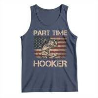 Part Time Hooker Tank Top Funny Fishing USA Flag Patriotic Fisherman