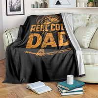 Reel Cool Dad Throw Blanket Funny Fishing Fisherman Fathers Day