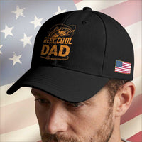 Reel Cool Dad Baseball Cap Funny Fishing Fisherman Fathers Day