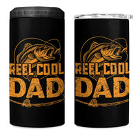 Reel Cool Dad 4 in 1 Can Cooler Tumbler Funny Fishing Fisherman Fathers Day