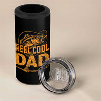 Reel Cool Dad 4 in 1 Can Cooler Tumbler Funny Fishing Fisherman Fathers Day