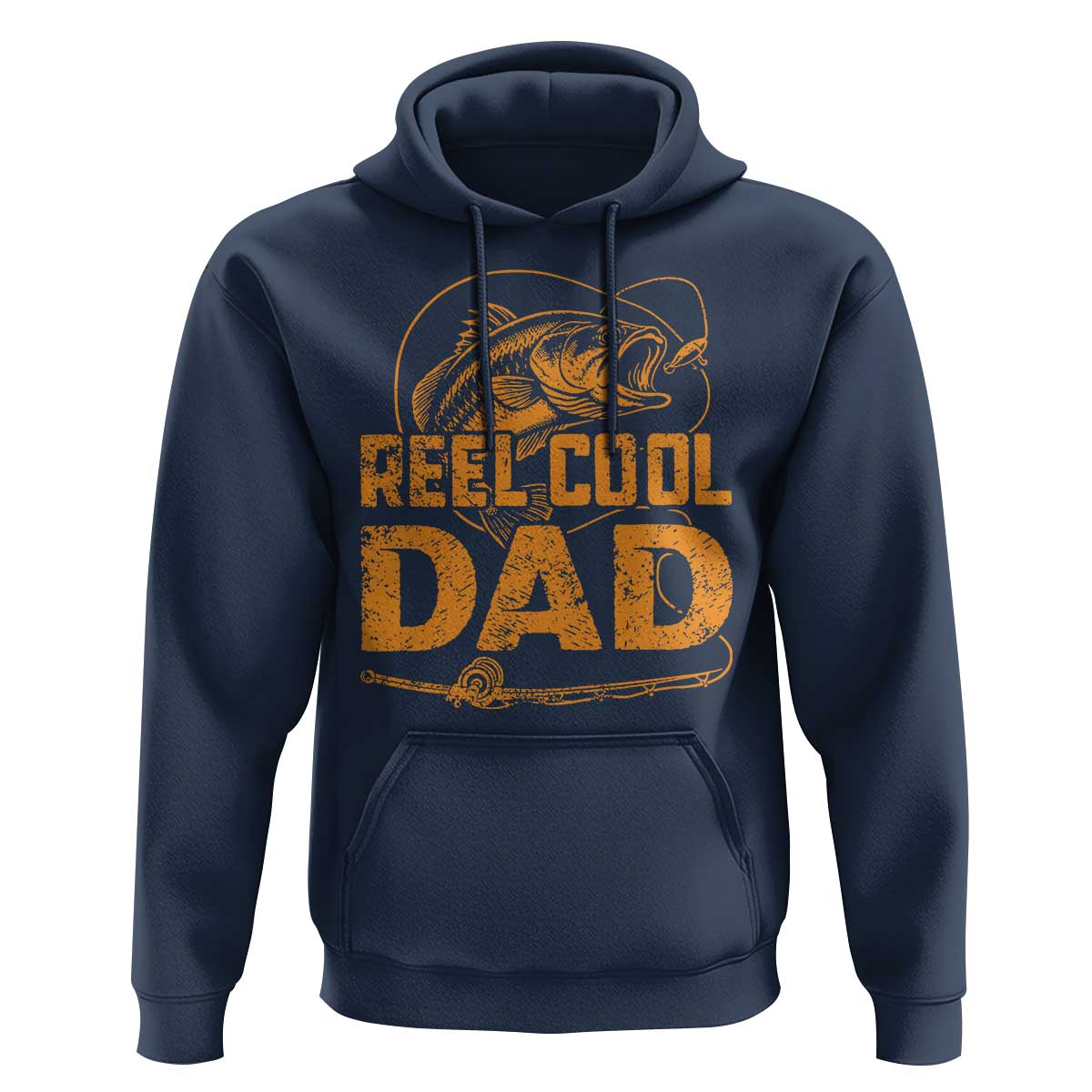 Reel Cool Dad Hoodie Funny Fishing Fisherman Fathers Day