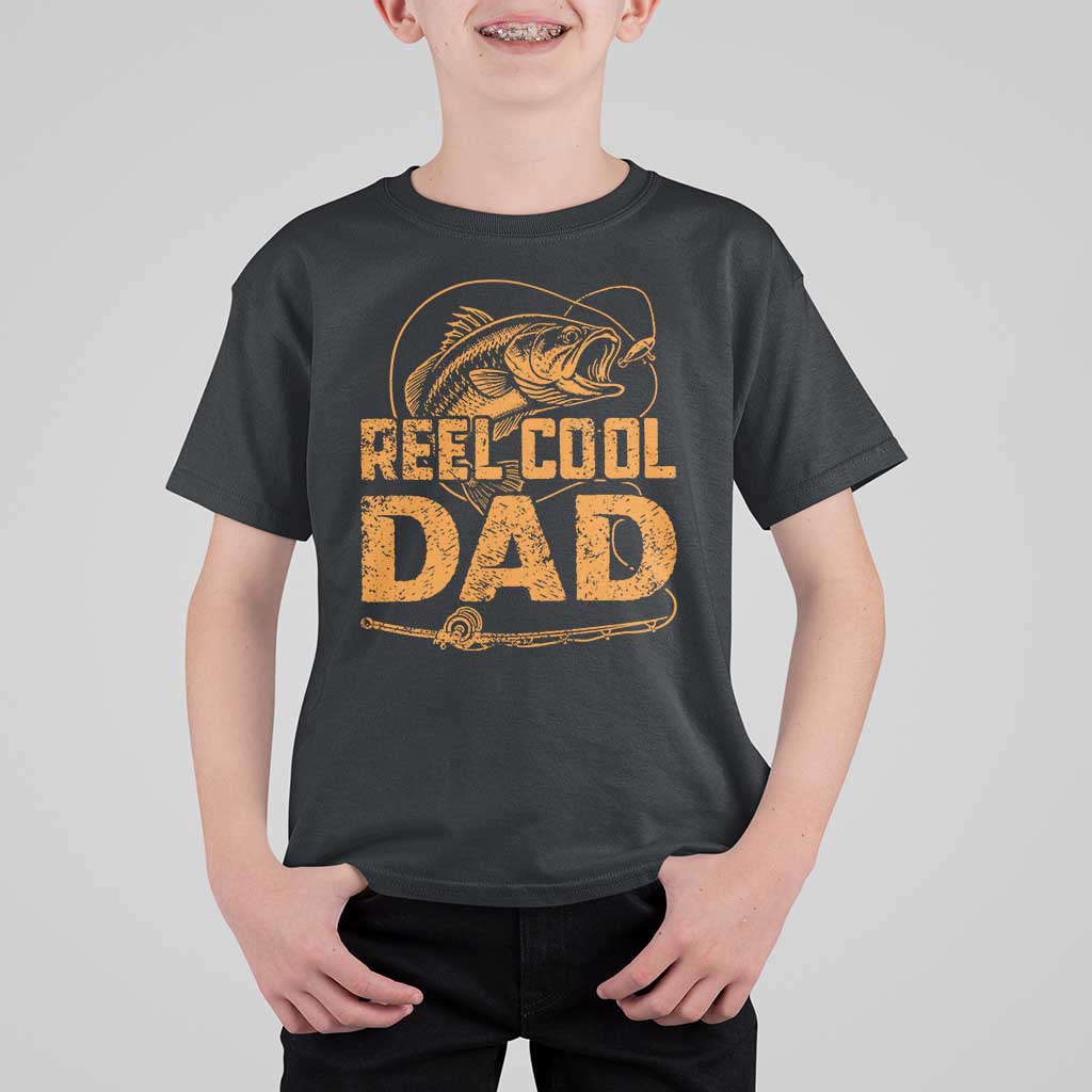 Reel Cool Dad T Shirt For Kid Funny Fishing Fisherman Fathers Day