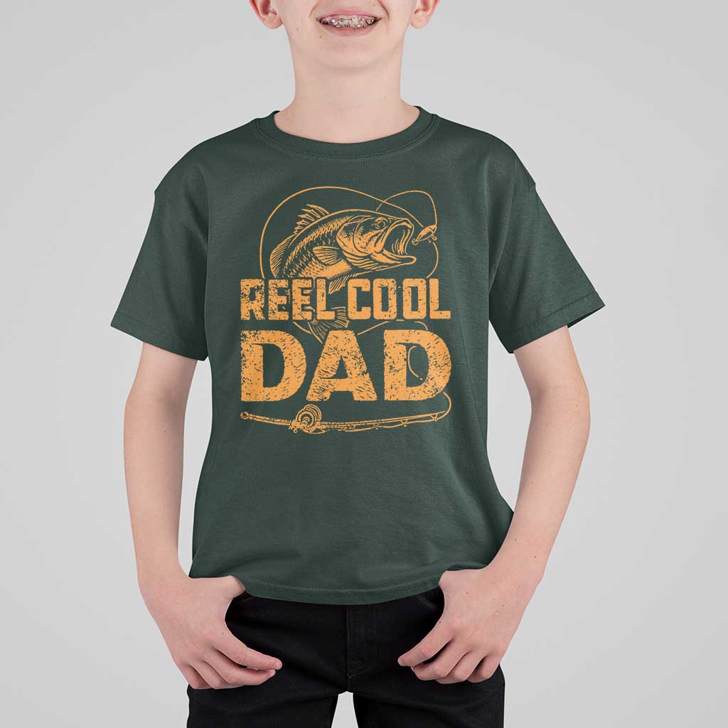 Reel Cool Dad T Shirt For Kid Funny Fishing Fisherman Fathers Day