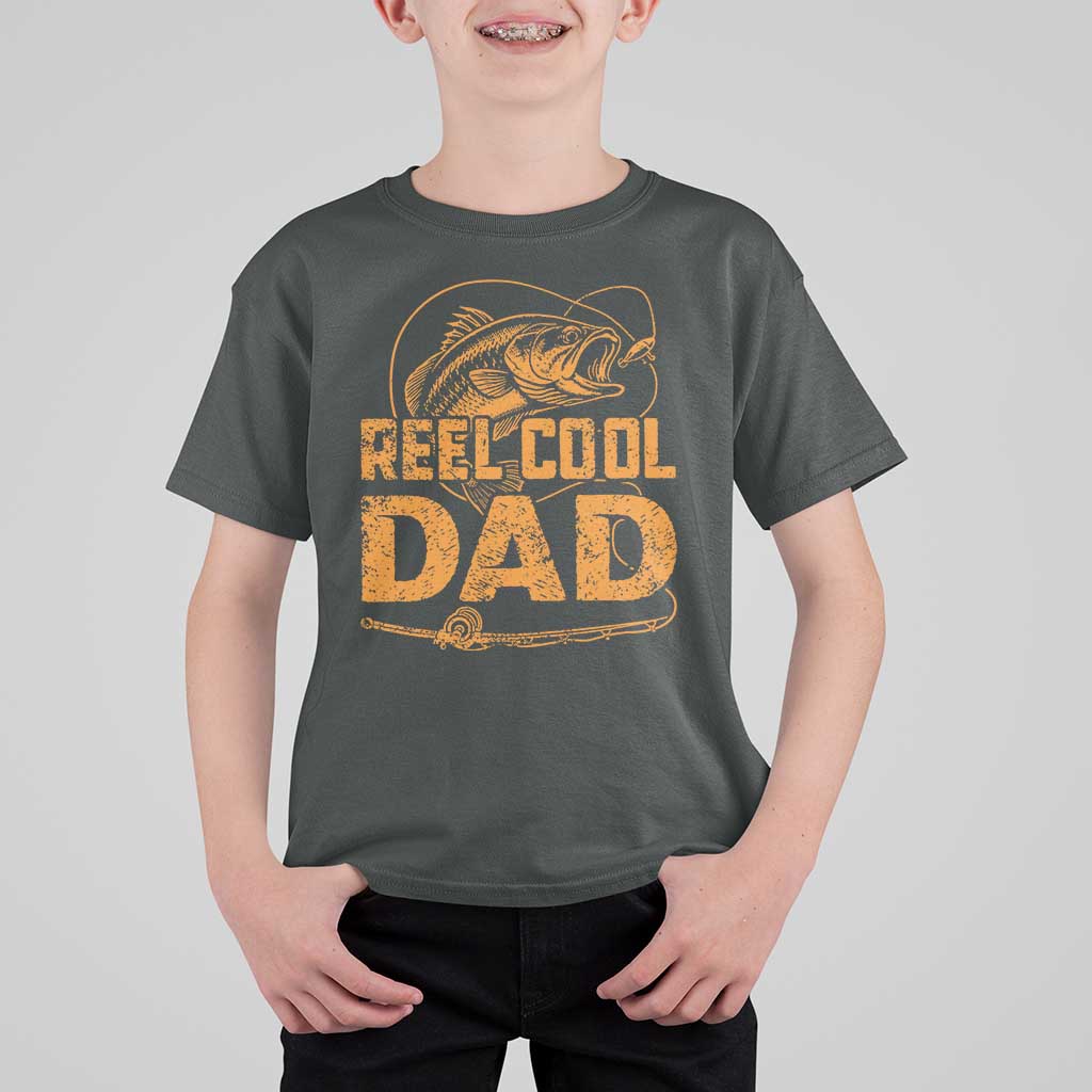 Reel Cool Dad T Shirt For Kid Funny Fishing Fisherman Fathers Day
