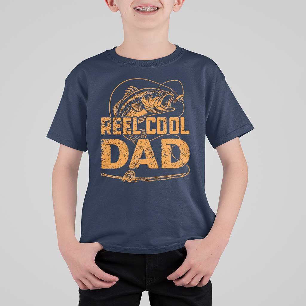Reel Cool Dad T Shirt For Kid Funny Fishing Fisherman Fathers Day