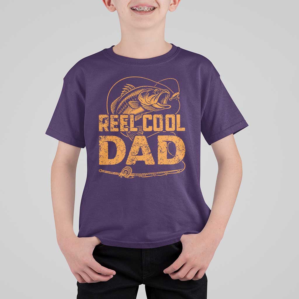 Reel Cool Dad T Shirt For Kid Funny Fishing Fisherman Fathers Day