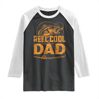 Reel Cool Dad Raglan Shirt Funny Fishing Fisherman Fathers Day