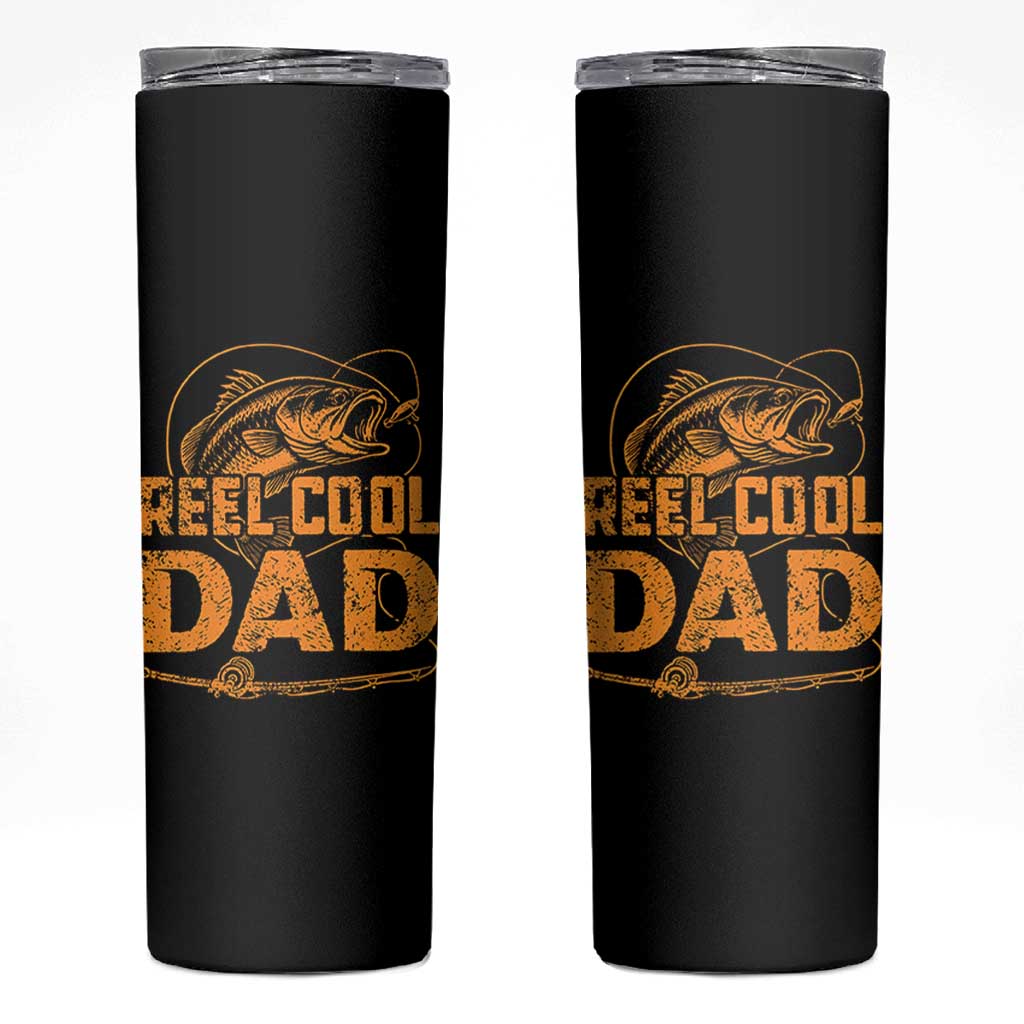 Reel Cool Dad Skinny Tumbler Funny Fishing Fisherman Fathers Day