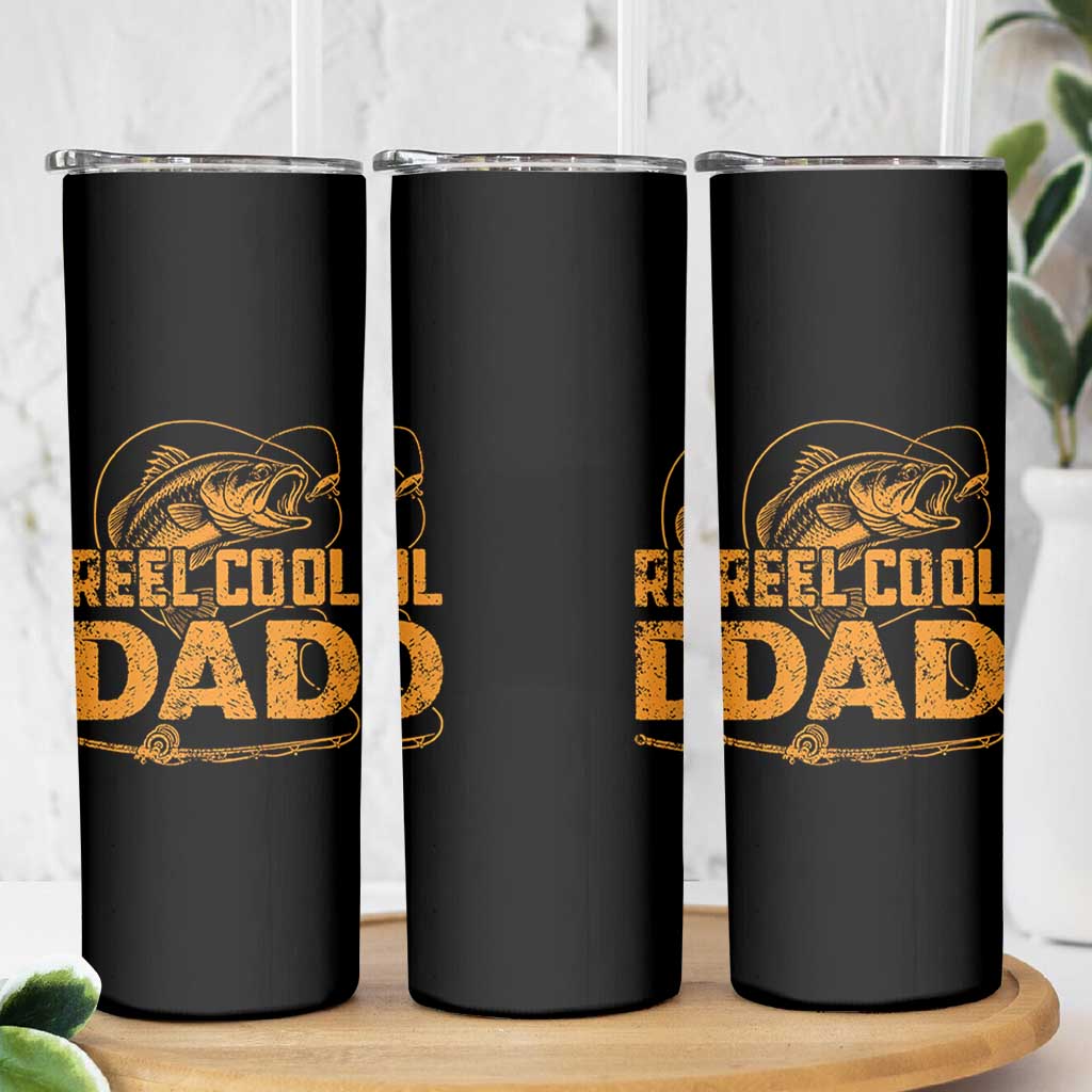 Reel Cool Dad Skinny Tumbler Funny Fishing Fisherman Fathers Day