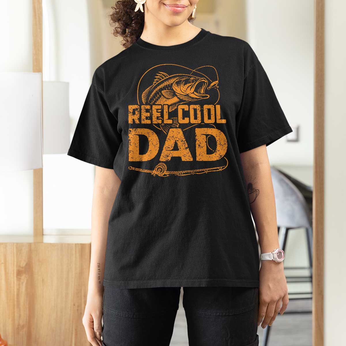 Reel Cool Dad T Shirt For Women Funny Fishing Fisherman Fathers Day