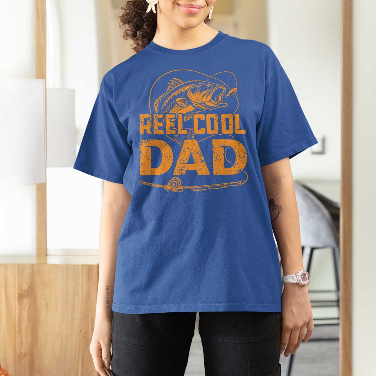 Reel Cool Dad T Shirt For Women Funny Fishing Fisherman Fathers Day