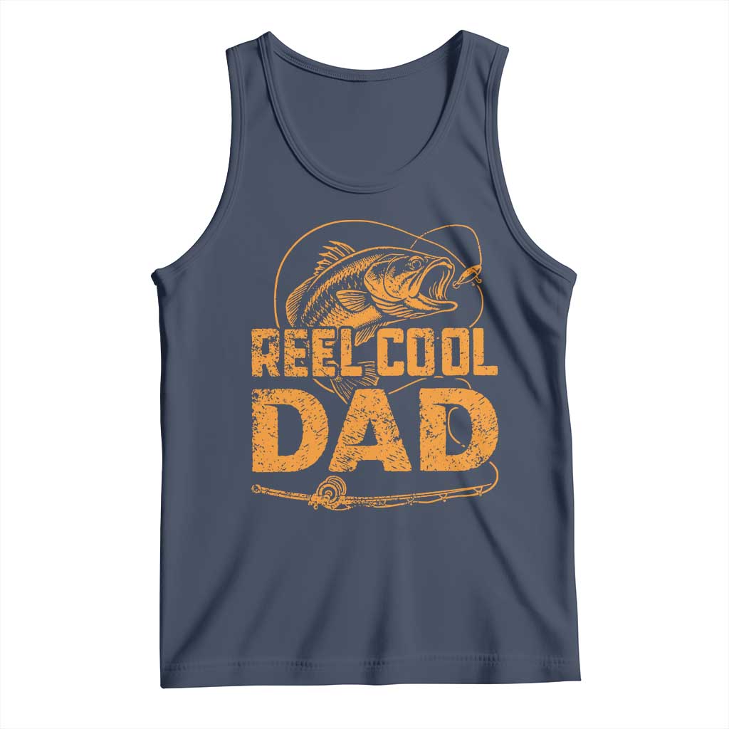 Reel Cool Dad Tank Top Funny Fishing Fisherman Fathers Day