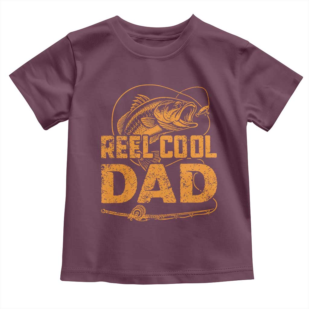Reel Cool Dad Toddler T Shirt Funny Fishing Fisherman Fathers Day