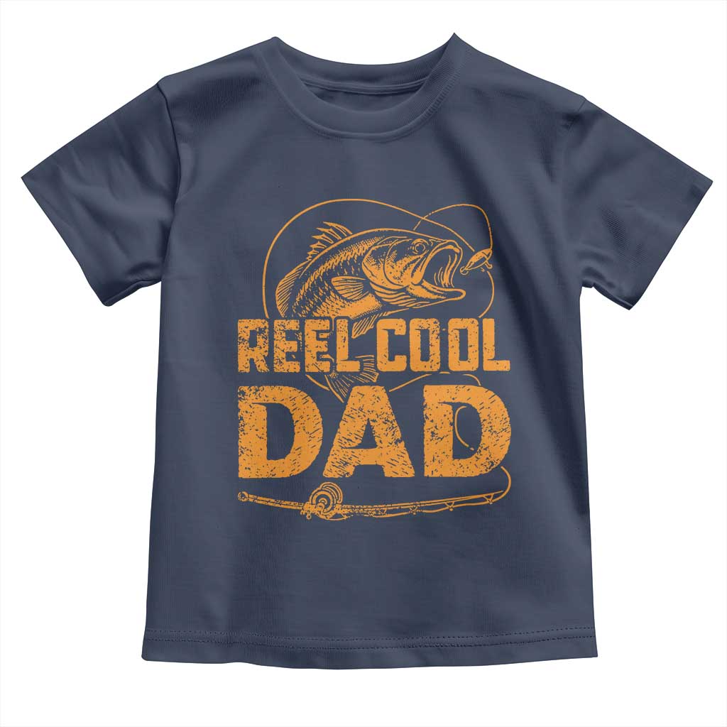 Reel Cool Dad Toddler T Shirt Funny Fishing Fisherman Fathers Day