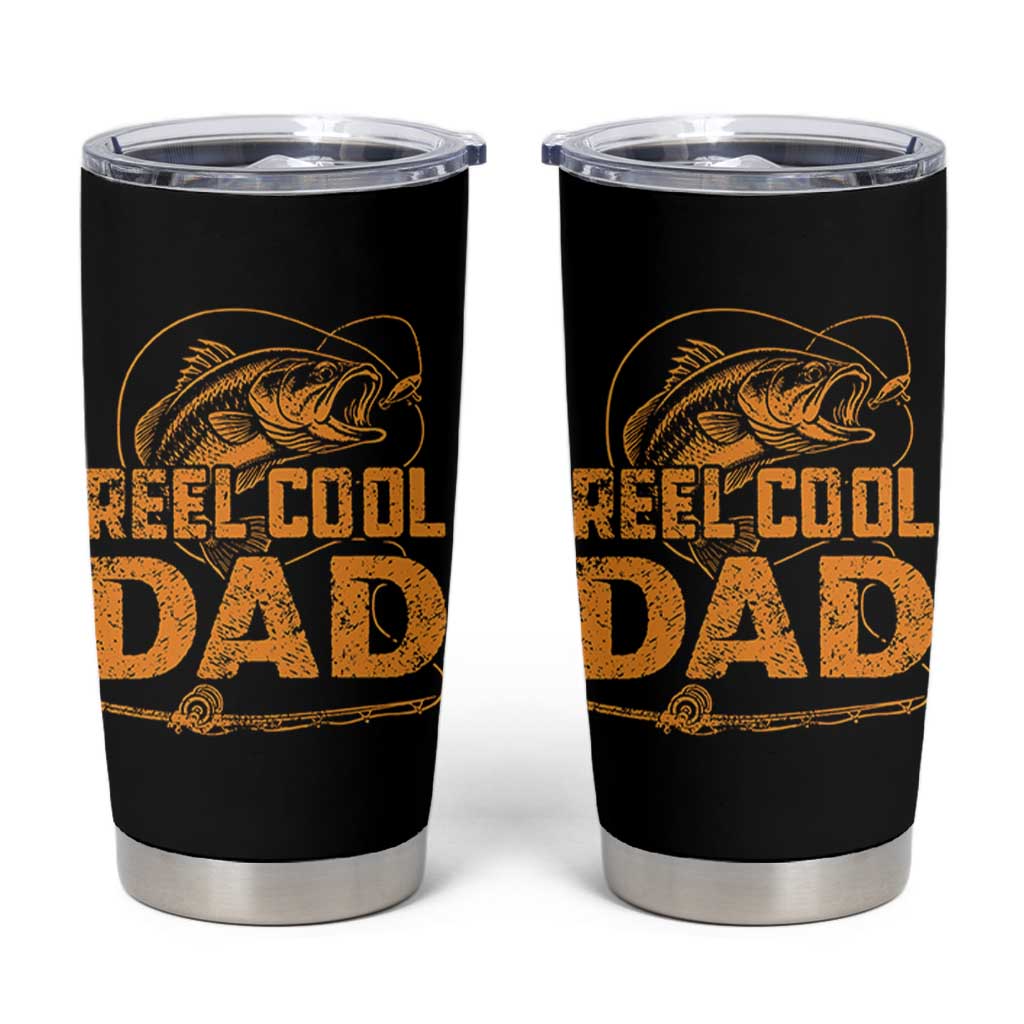 Reel Cool Dad Tumbler Cup Funny Fishing Fisherman Fathers Day